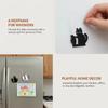 Cartoon Pet Memorial Fridge Magnet Kitten Theme Kitten Pushing Vase Magnetic  For Dog Cat Hair