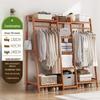 Freestanding Solid Wood Clothes Rack and Hanger