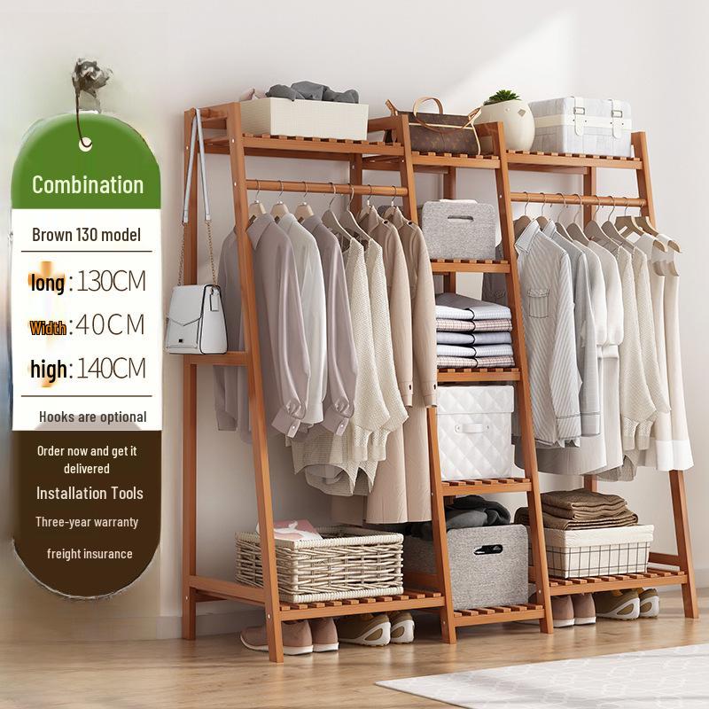 Freestanding Solid Wood Clothes Rack and Hanger
