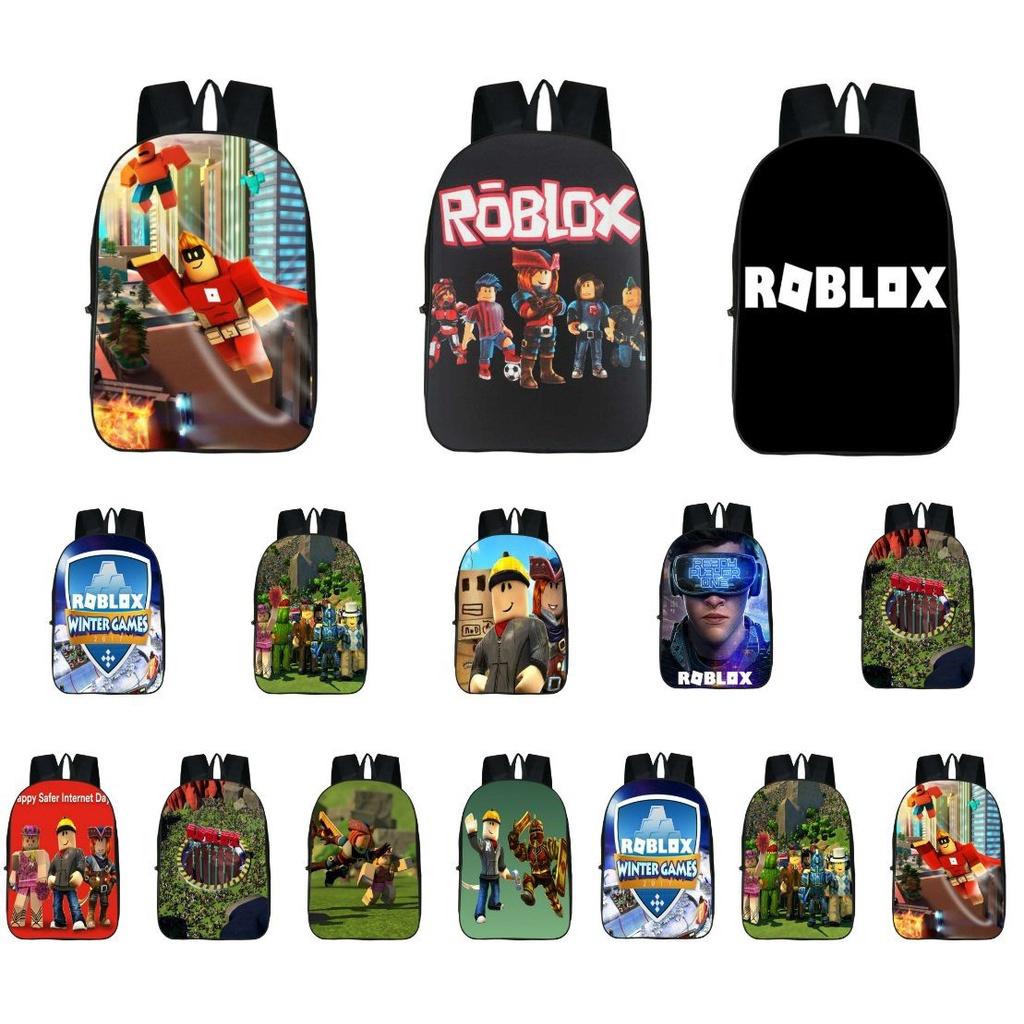 Roblox Pattern Kids School Backpack With Large Capacity And Durable Polyester Material
