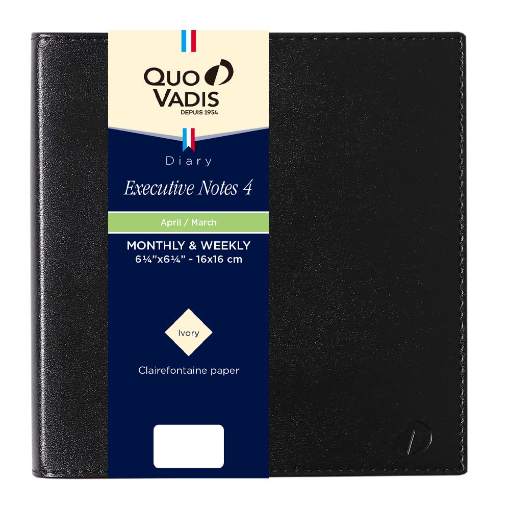 

QUOVADIS Executive Notebook 4/SoHo Diary (Weekly Vertical, Square Size 16x16cm) black qv60205bk чорний