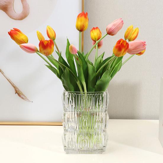 Fake Tulip Flowers Artificial Real Touch Faux Tulip Flower for Spring Easter Home Kitchen Wedding Bouquet Mother's Day Decoration