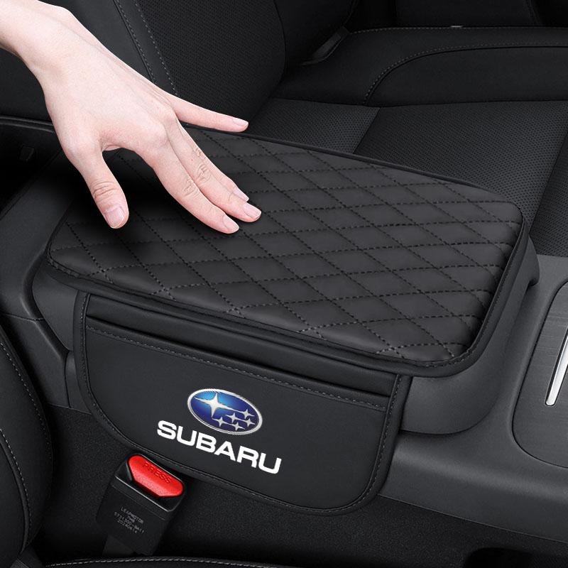 PU Leather Car Armrest Mat Tissue Boxes Height Pad Armrest Box For Subaru Impreza Legacy WRX STI BRZ XV WRC Forester Crosstrek Outback