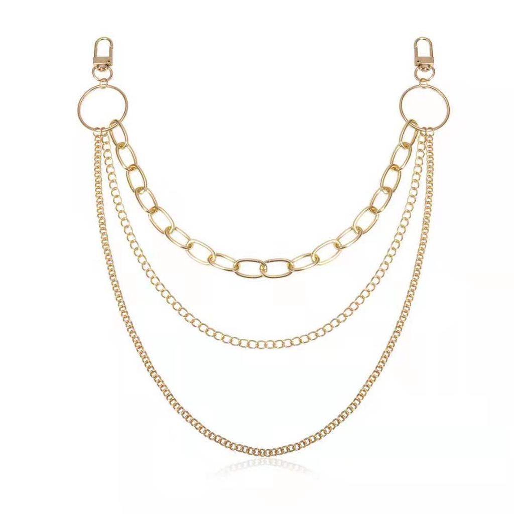 European and American Personality Creative U-shaped Thick Chain Versatile Body Chain Women's Simple Multi-layer Tassel Geometric Chain Waist Chain
