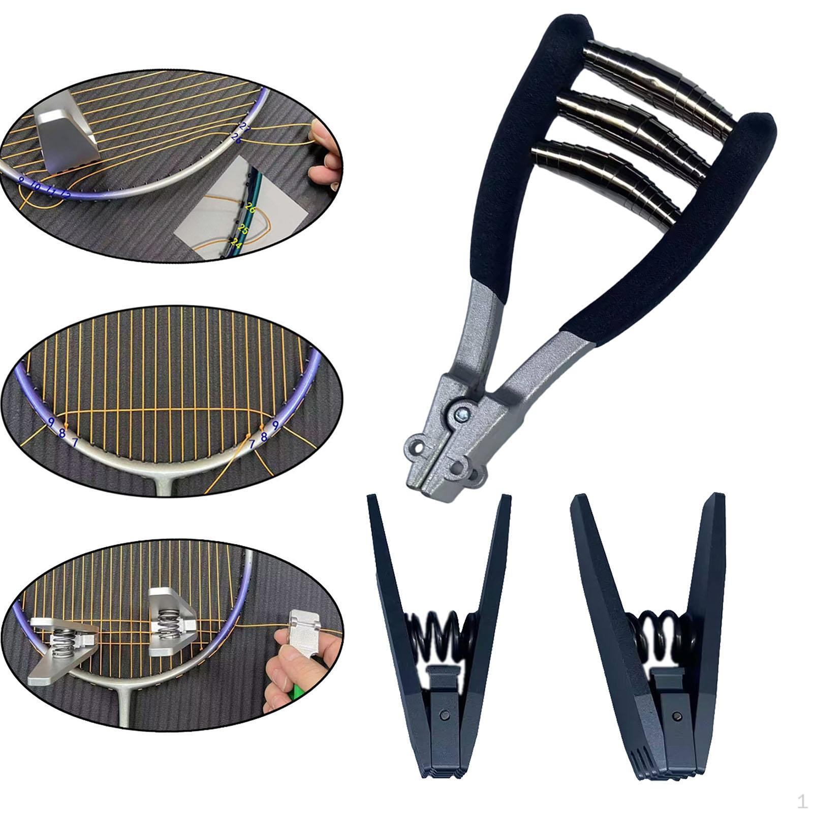 

Зажим для домашней струны для бадминтона, инструмент, портативный зажим для аксессуаров для теннисных ракеток чёрный