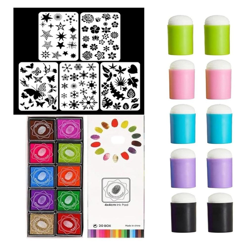 DIY Craft Drawing Tools DIY Sponge Finger Painting Kit Painting Sponge Finger Drawing Inkpad  Kids