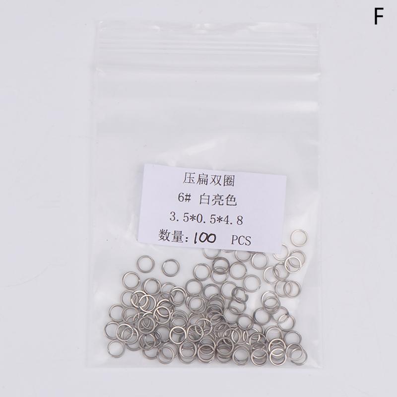 

Заводные кольца для рыбалки 100 шт. из нержавеющей стали Кольца для приманок Морские концевые оснастки Заводные кольца Рыболовные соединители Застежки