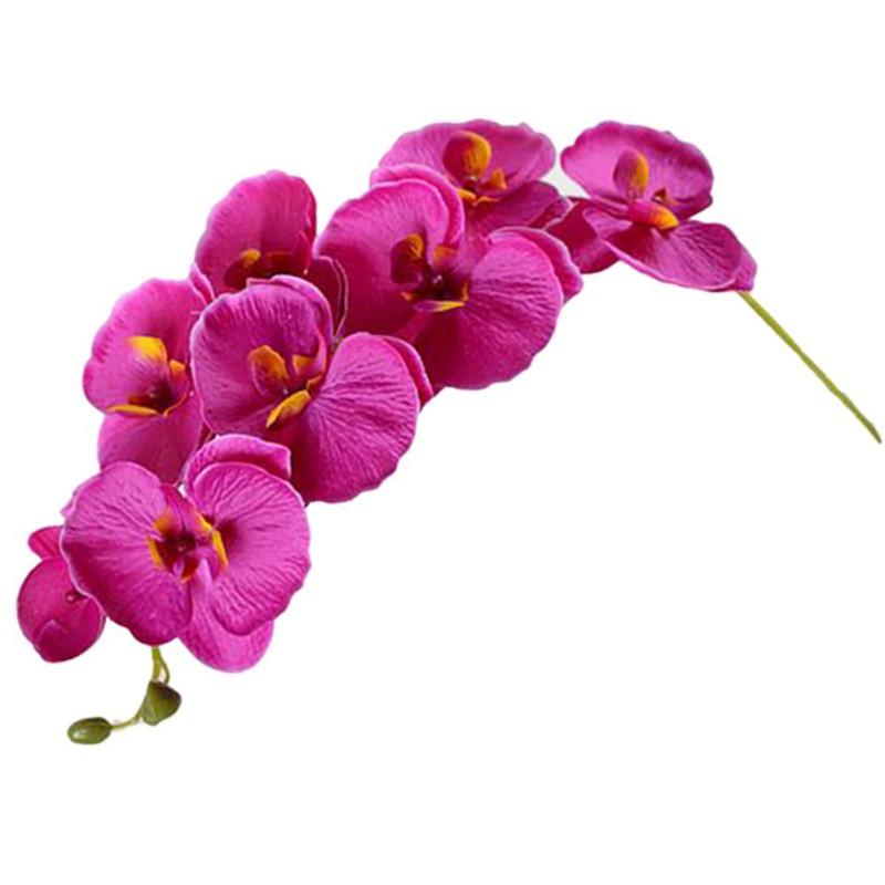 8 Capete 70cm Orhidee Fluture Artificială Flori Orhidee Molie Floare Falsă Decor Acasă DIY Buchet Floral Nuntă Phalaenopsis