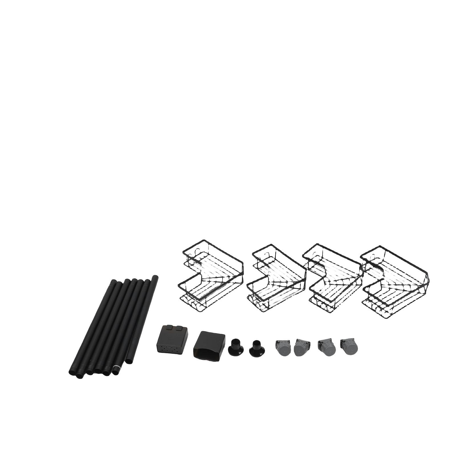 4 Tier Shower   Corner Shelf   Height 220 to 280CM Stainless Steel Bathroom Storage   with 4 Triangular Baskets for Shower Tub Si