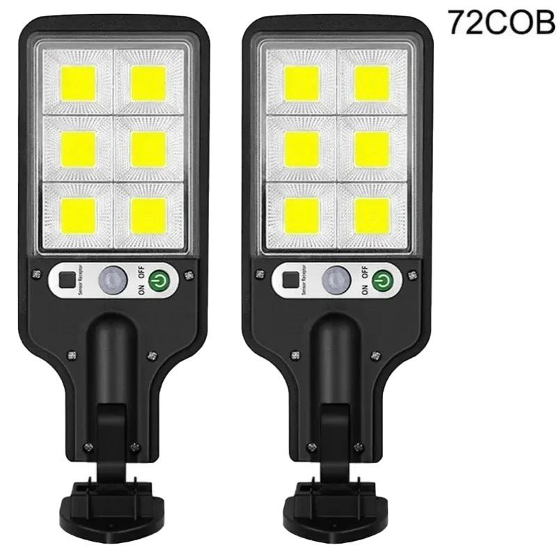 Solar Outdoor Led Courtyard Wall Lamp With 3 Mode Waterproof Motion Sensor Security Lighting Street Lights for Garden Patio Path