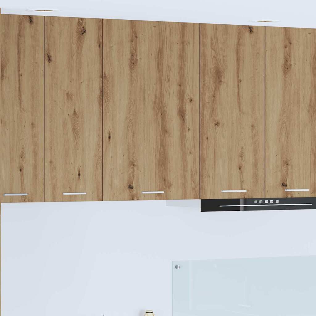 Hanging Cabinet with Door Artisan Oak and White 50 X 31 X 80 Cm