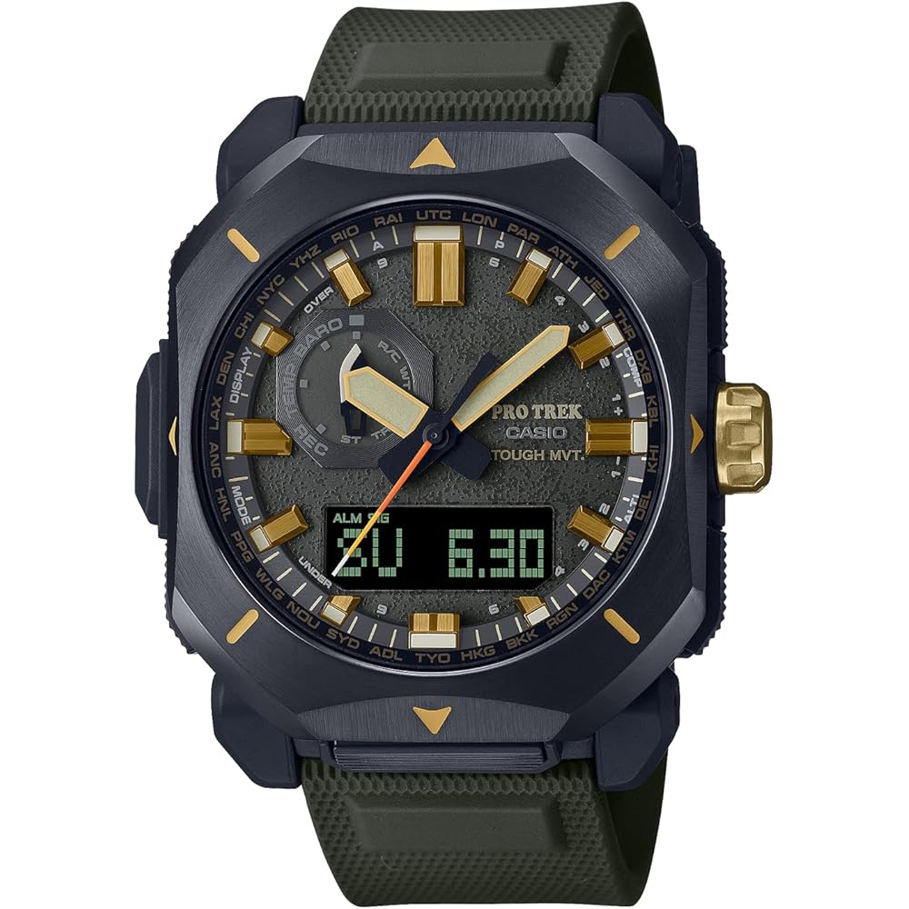 Casio Pro Trek PRW-6900Y-3JF Men's Climber Line Solar Radio Watch Green Biomass Plastic