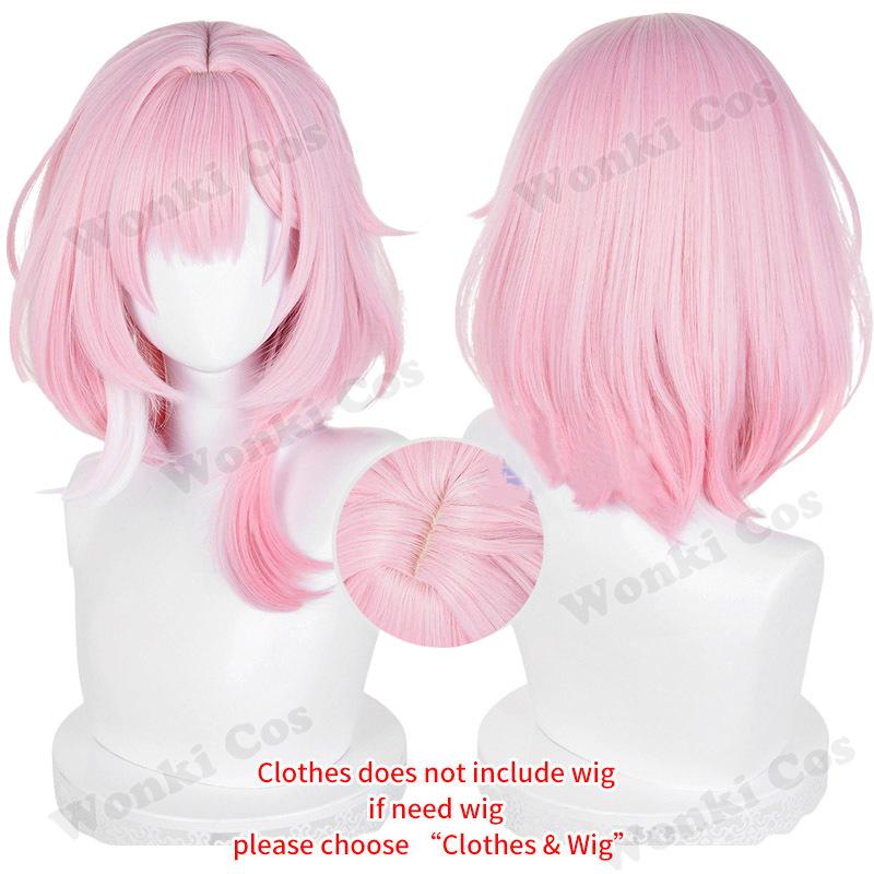 Star Rail Cyrene Cosplay Costume Pink Wig Hair Game Cyrene Cosplay Shoes For Women Role Play Halloween Outfits