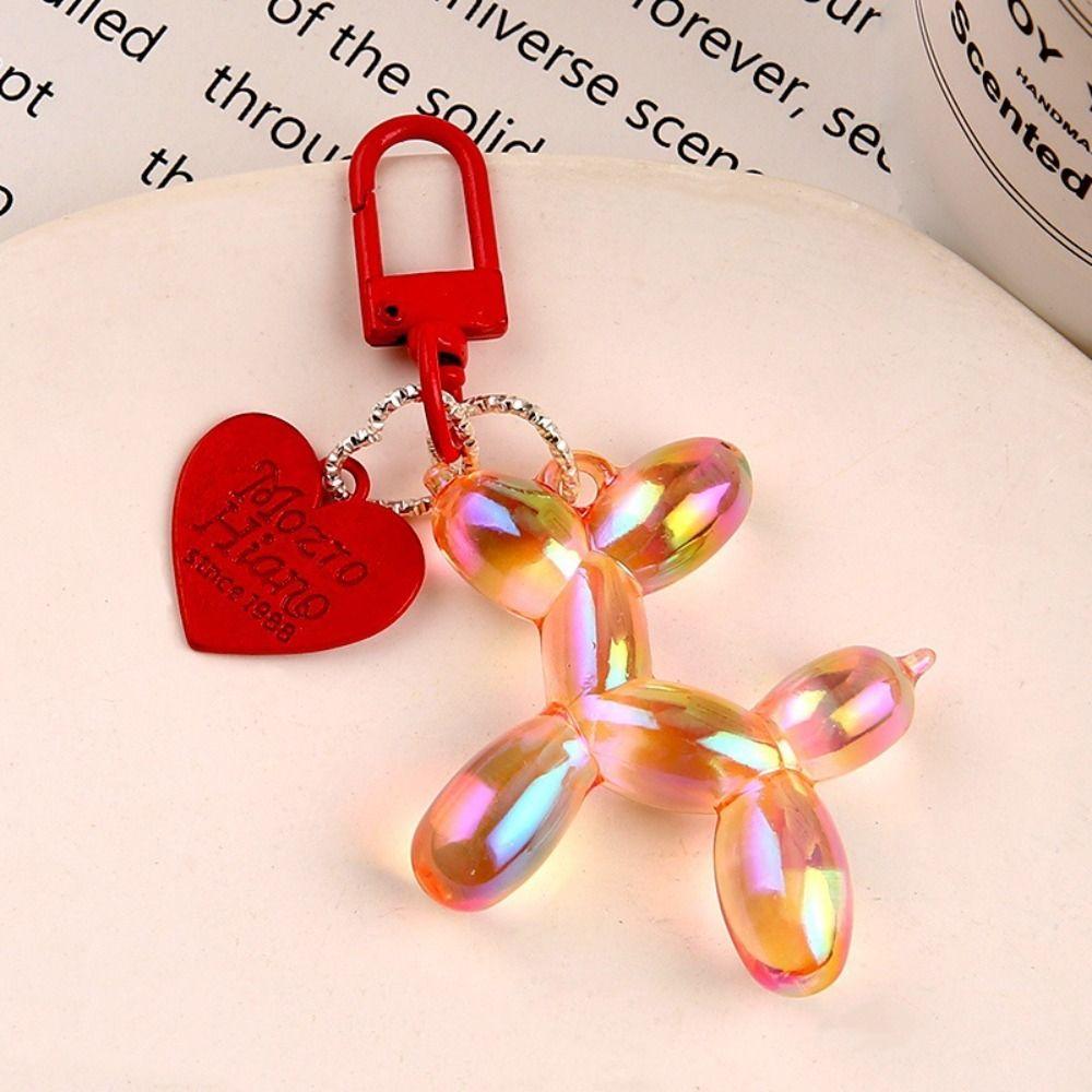 

Dog Jelly Balloon Puppy Keychain Dazzling Colors Cartoon Puppy Pendant Unique Decoration