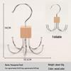 Rotatable Six-Claw Hook Hanger for Hats, Coats, Bags, Scarves, and Belts