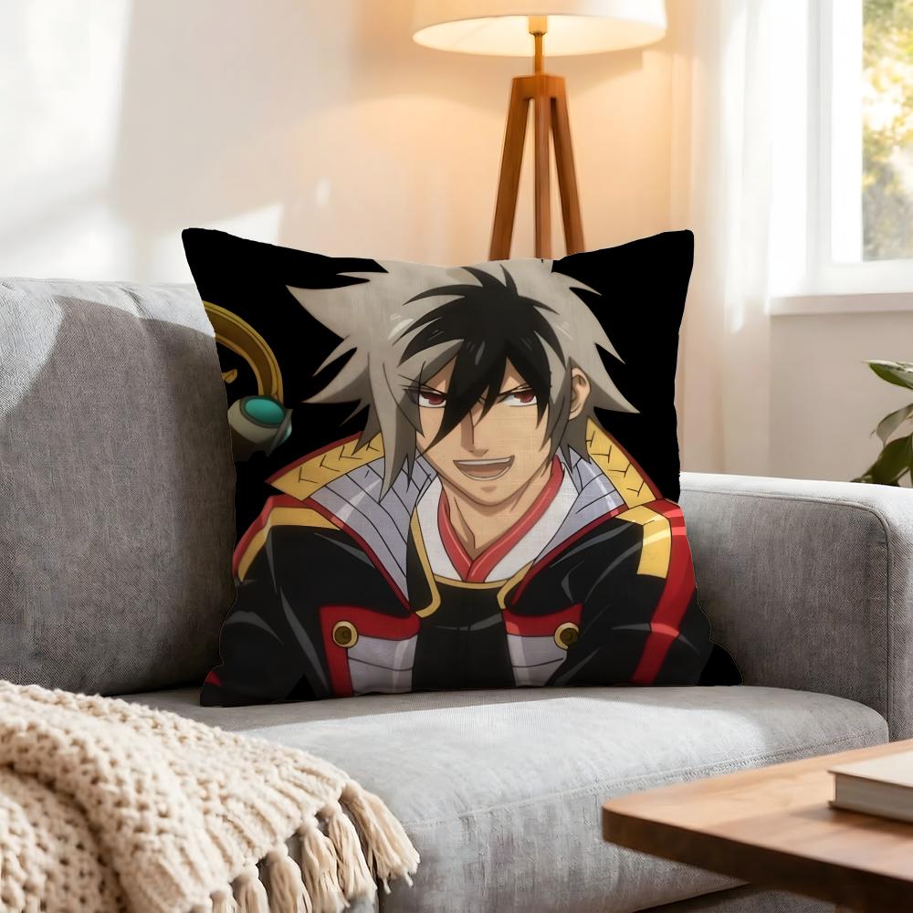 Anime Nobunaga The Fool Cushion Cover 1Pcs Decorative Covers Soft Cushion Case For Sofa Couch Decor 40X40 45X45 Pillowcases