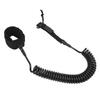 Surfboard Leash High Elasticity TPU Black Adjustable Coiled Surfing Leg Rope for Paddleboards