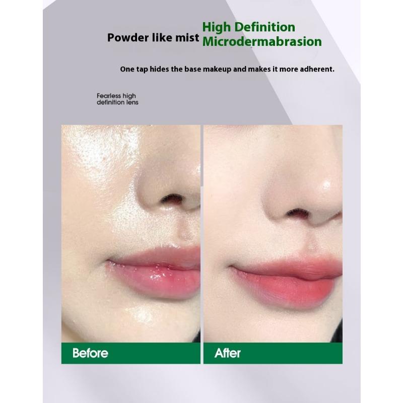 Sametový pudr s jemnou mlhou, make-upový pudr, kontrola mastnoty, voděodolný, dlouhotrvající, matný, přirozený, nahý make-up, pudr