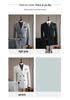 Apricot White Striped Double-Breasted Slim-Fit Suit Set for Casual, Groom, or Formal Business Attire.