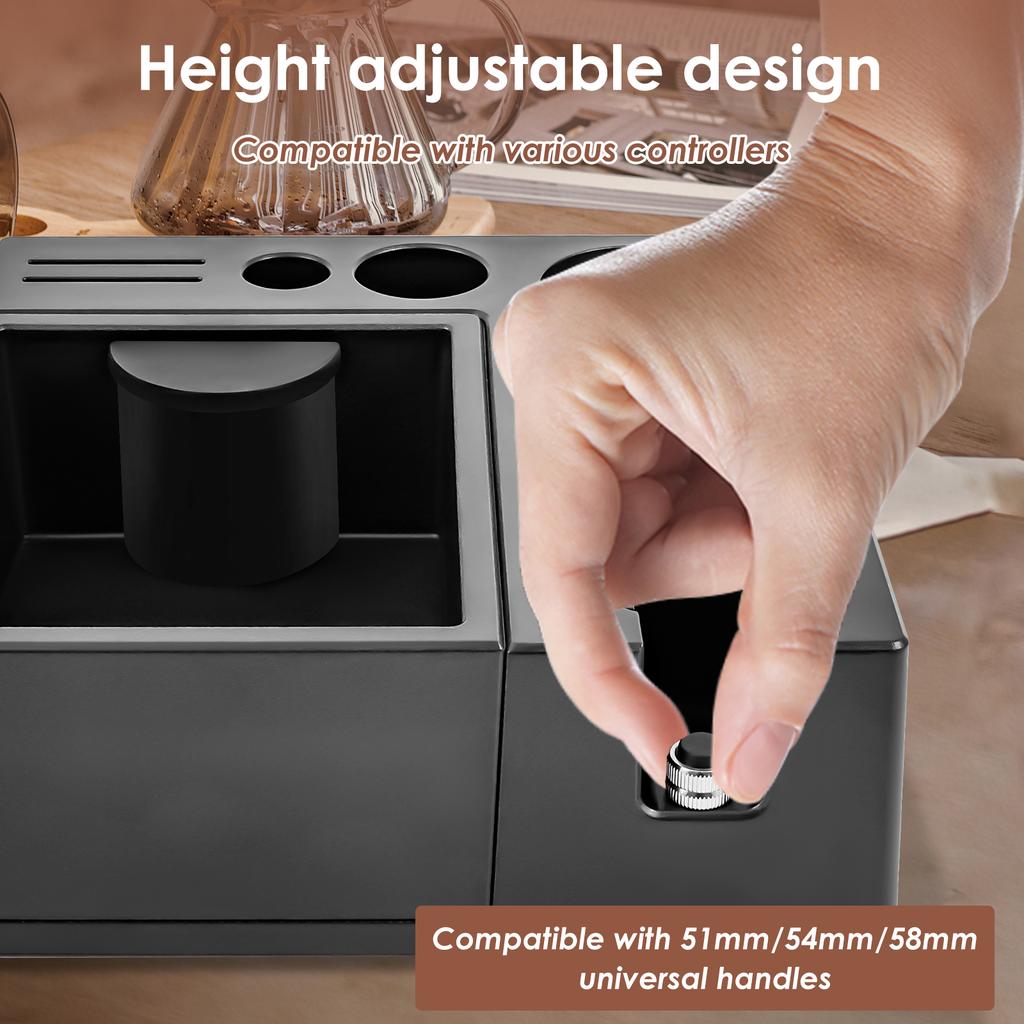 New Coffee Knock Box Espresso Tamping Station for 51/54/58MM Espresso Tamper Distributor Portafilter and Puck Screen Accessories