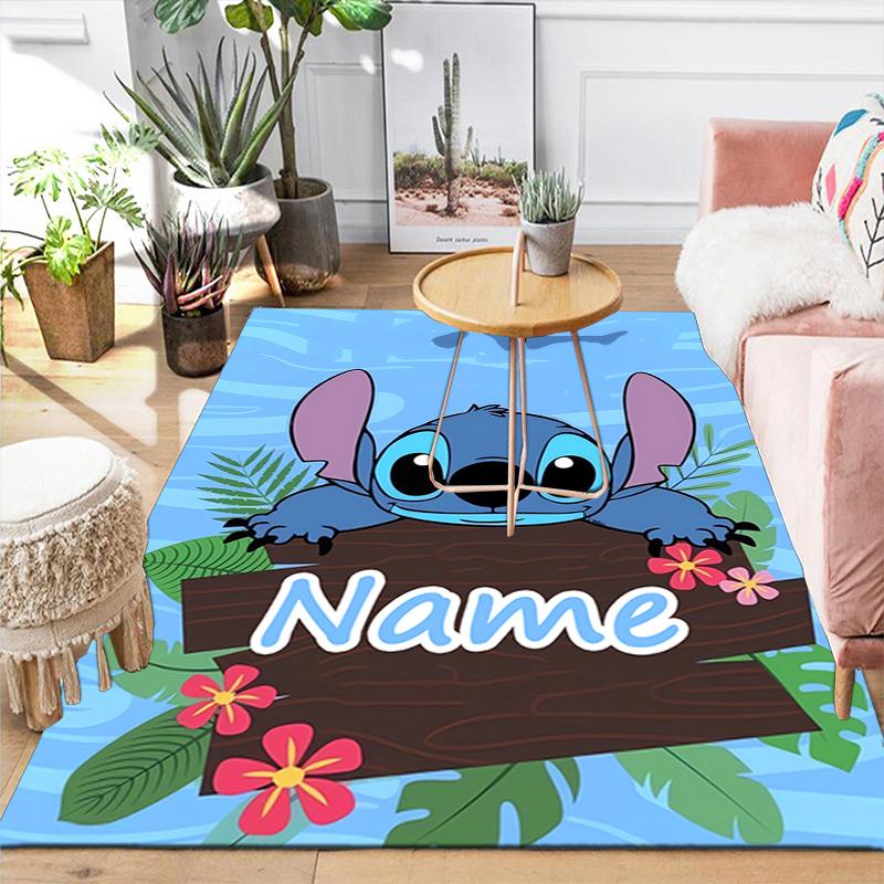 Custom 1Pc Lilo Stitch Adventure Rug Office Carpet Indoor Outdoor Entrance Doormat Nonslip Soft And Comfortable Living Room D916267