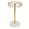 Headband Display Stand 22 Hooks Round Shape Metal Wood Jewelry Hairband Holder Display Rack