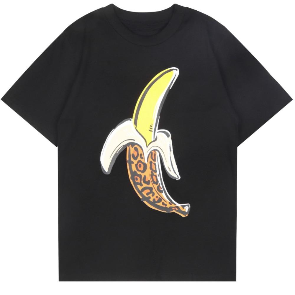 COTTON 100% Hot European and American Funny Banana Undress Short-sleeved Women's