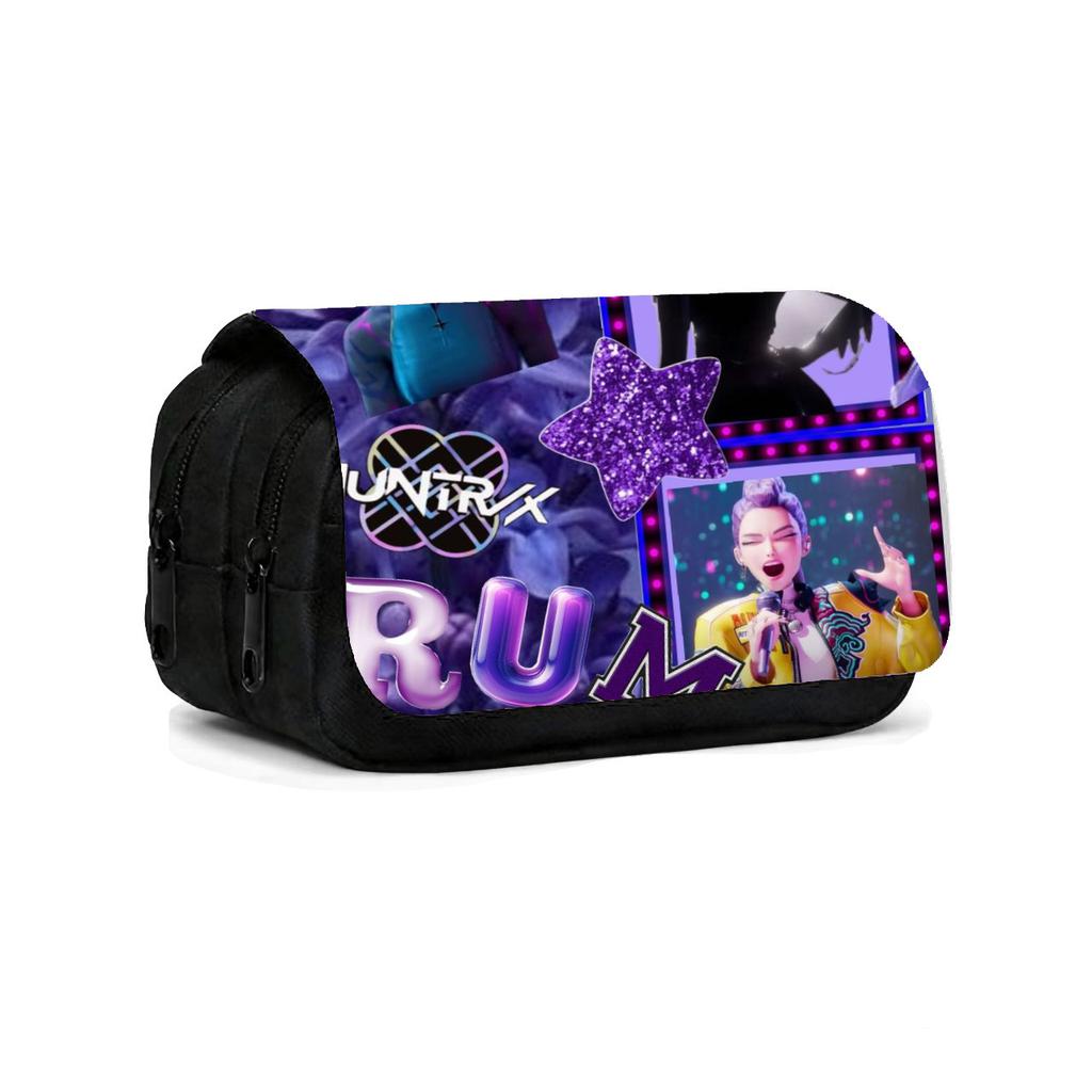 K-Pop Witch Hunters Children'S Double Flip Pencil Case Student Large Capacity Pencil Case Double Pencil Case