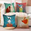 Anime m-Monument Valley Pillow Case Anti-dustmite Pillow Invisible Zipper Silky Short Plush Sofa Cushion Cover