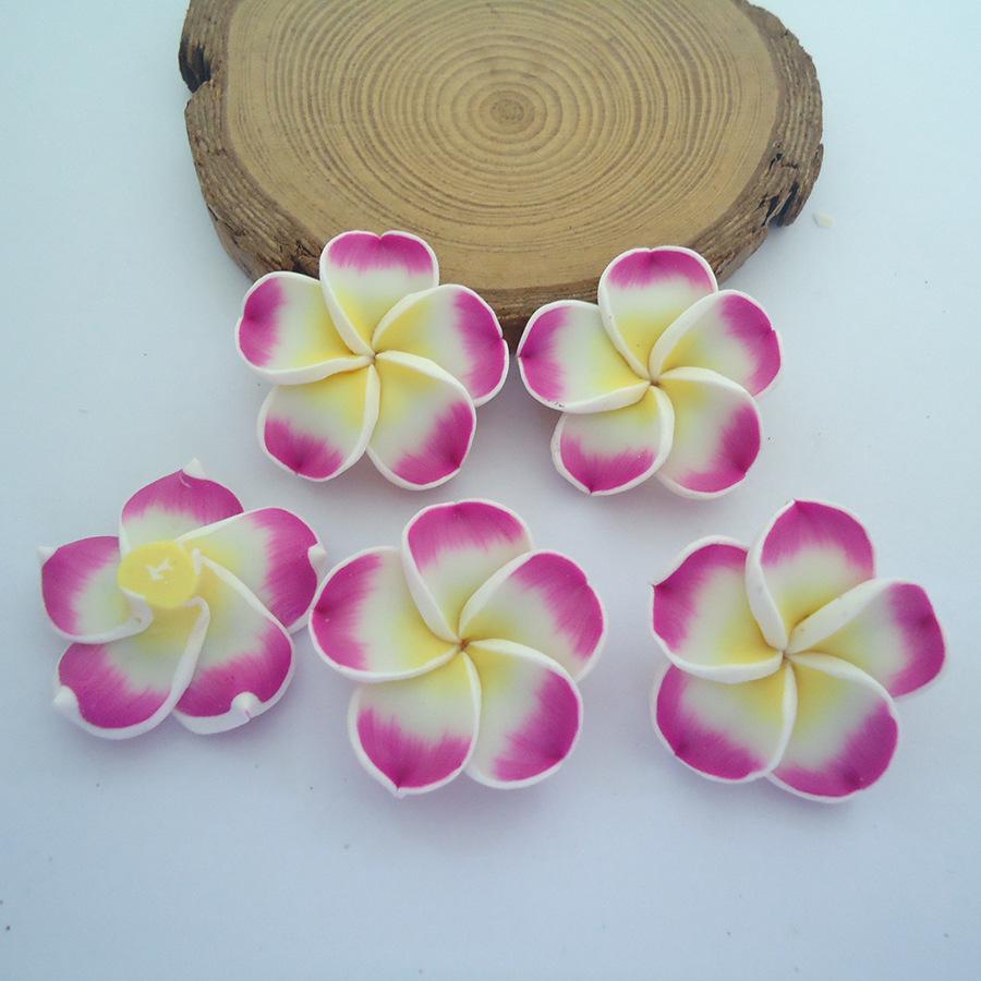 30mm Polymer Clay Floral Egg Accessories for DIY Jewelry & Hair