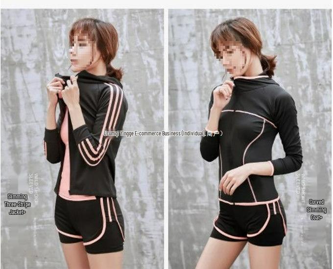 Damen Schnelltrocknendes Yoga- & Laufset - Kurzärmelig, Atmungsaktive Sportbekleidung für Sommer & Herbst