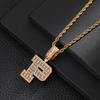 26 English Letters Pendant Necklace Copper Inlaid Zircon Versatile Jewelry Necklace
