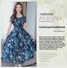 Korean Summer Floral Short-Sleeve Dress - Women's Slim Round Neck Swing Skirt