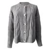 Women's Tops Solid Knitted Cardigan Sweater Casual Outerwear