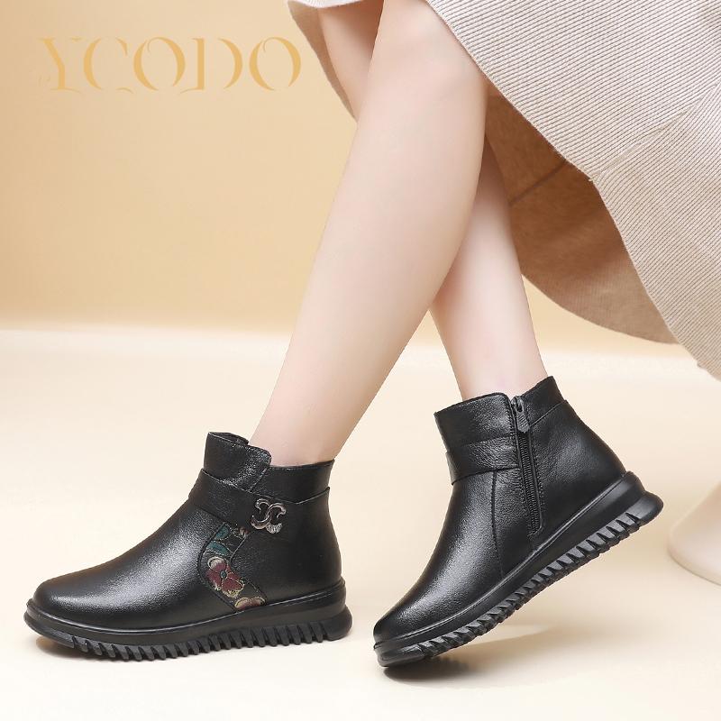 Winterwarme Damenschuhe aus Naturleder