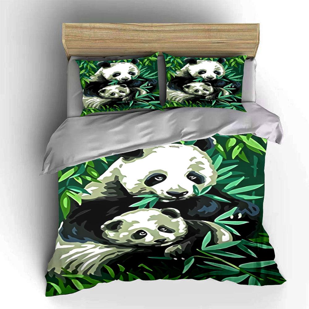 Pandas Surrounded by Bamboo. Bedding Sets Duvet Cover Sets Duvet Covers Pillowcases(1*Duvet Cover 2*Pillowcases Without Duvet Insert)