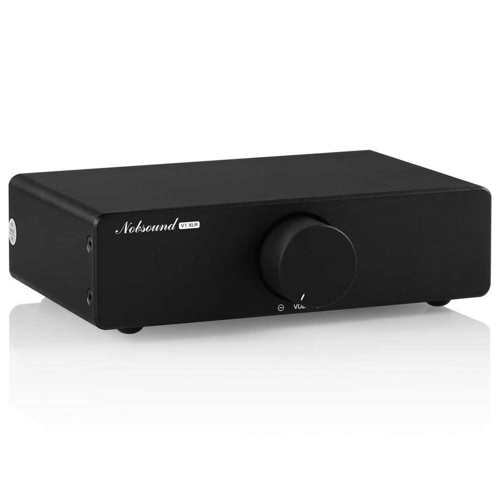 Nobsound HIFI Pasivní ovladač hlasitosti XLR symetrický ALPS Nízký hliník Vhodný pro nahrávací studio Pro audiofily VOL-3 Ovládací prvek Vstup/Výstup, 4-pólový