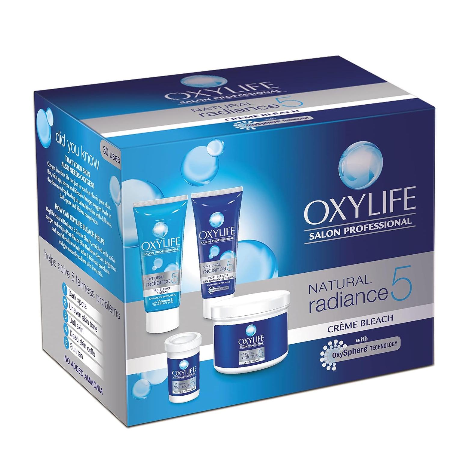 

Oxylife Natural Radiance 5 Крем-отбеливатель с активным кислородом, 9 г