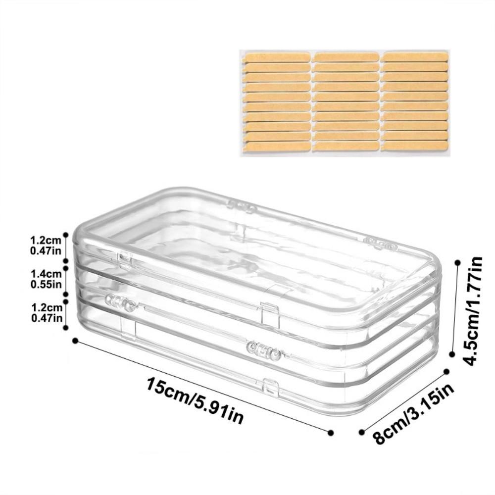 3 Layer Artificial Nail Display Organizer Transparent Nail Tips Display Holder  Travel