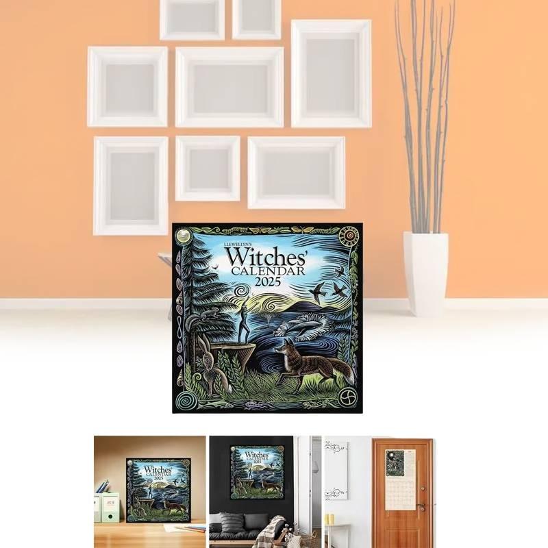 Witches Calendar 2025 Stylish Casual And Retro Simple Home Bedroom Decoration