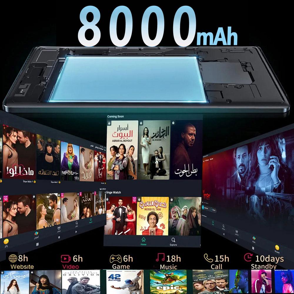 BDF 10.1 Inch P30HD Android 13 Tablet 8GB RAM 256GB ROM 4G Network 8000mAh