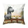 Farm Animal Barn Cushion Pillowcase Printed Polyester 45X45Cm Throw Pillowcover Decorative Sofa Cushion Pillowslip Home Decor