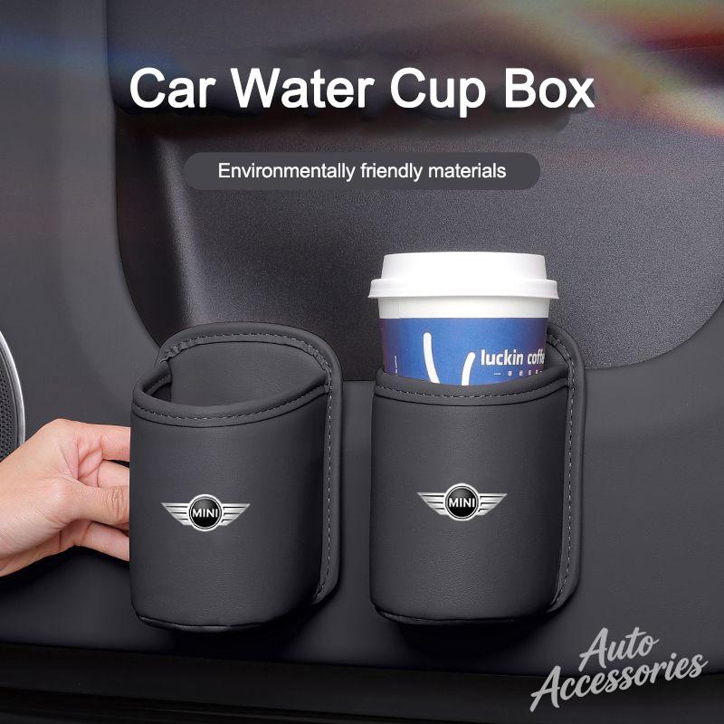 Car Water Cup Box Back Seat Drink Rack Storage Accessories For BMW MINI Cooper One JCW Works Clubman R56 F55 F56 R57 R58 Sticker
