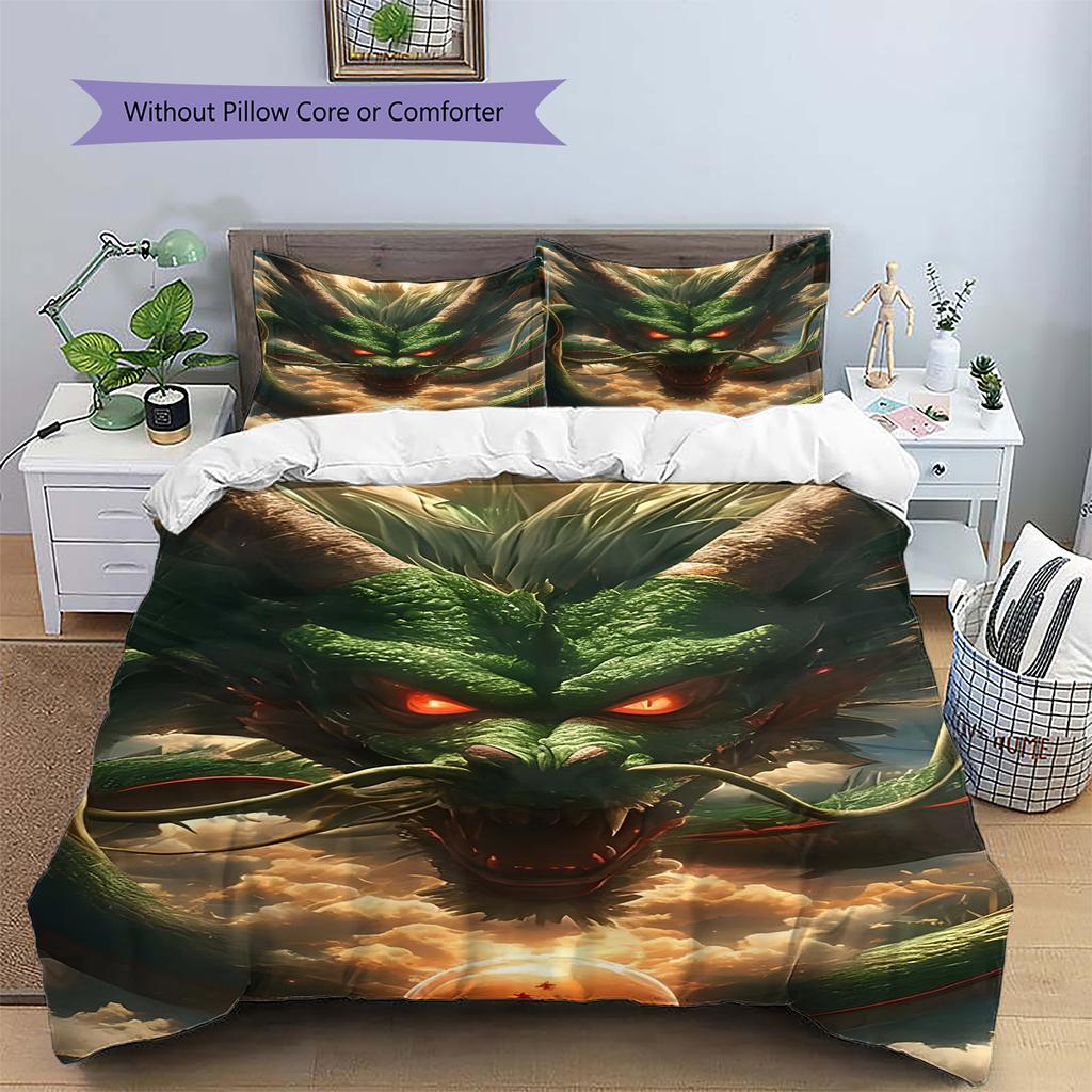 Cartoon Pattern Bedding Quilt Set Quilt Cover Pillowcase Home Decoration Birthday Gift (1 * Duvet Cover + 2 * Pillowcase, Without Core)