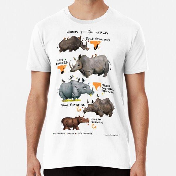 

Rhinos of the World T-Shirt S-5XL Best T-Shirt 4XL