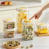 1pc Vacuum Food Sealed Tank Plastic Coffee Beans Grains Storage Box Kitchen Transparent Food Preservation Jar Kitchen Organizers
