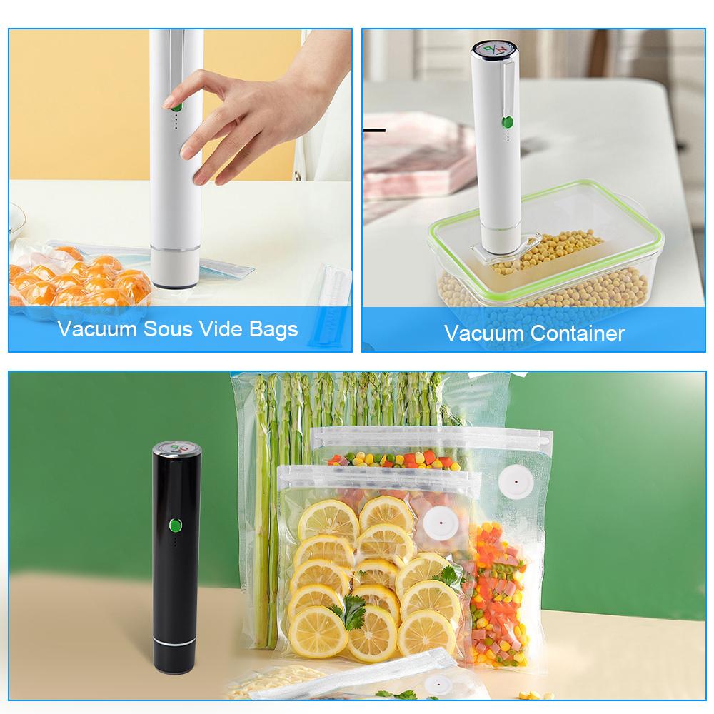 Handheld Vacuum Sealer Machine Portable USB Type-C Charging Cordless 2-in-1 Automatic Food Vacuum