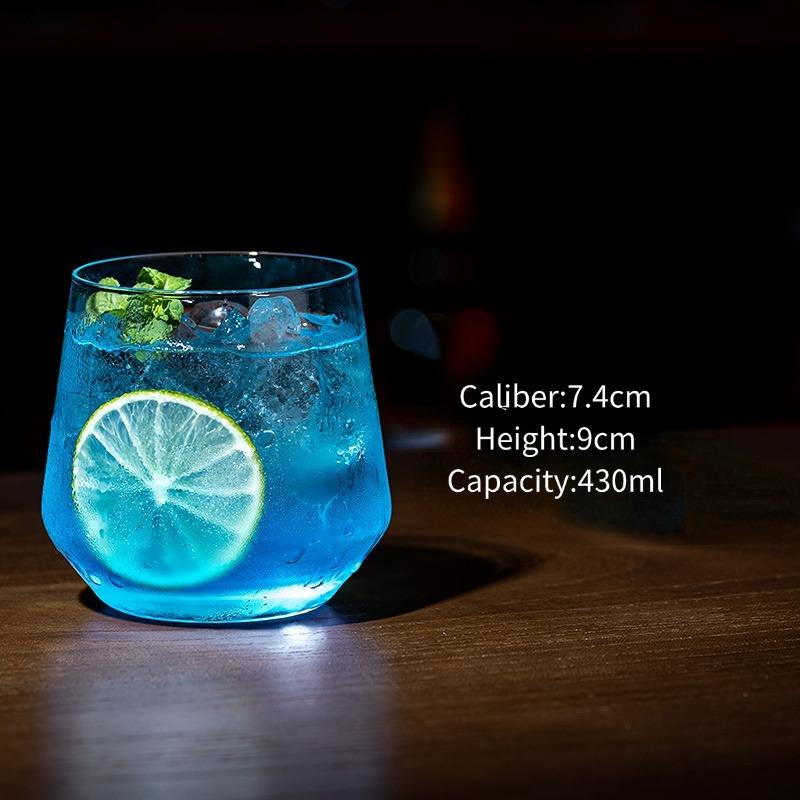 Mojito Juice Glasses Cups,Long Island Iced Tea Glass Cup,Collins Glass, Bar Straight-sided Glass Cups, Transparent Cocktail Cup