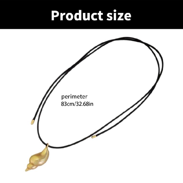 Conch Charm Necklace Rope Necklace Adjustable Chain Necklace Unique Conch Necklace Neck Jewelry for Various Occasion