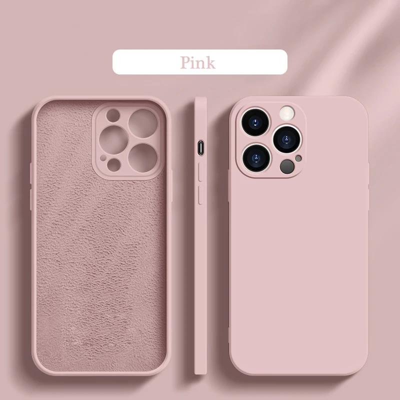 Luxuriöse offizielle Handyhülle aus flüssigem Silikon für iPhone 16 15 14 13 11 12 Pro Max 16 Plus ultradünne rutschfeste Hülle